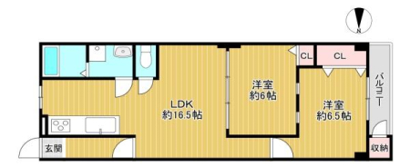 大阪府守口市藤田町5丁目の中古マンションの間取り図(販N)