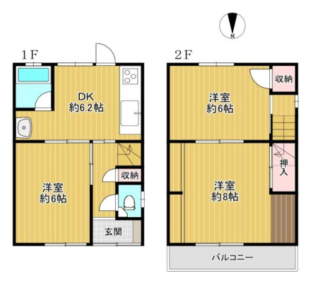 大阪府大阪市平野区加美北3丁目の中古一戸建ての間取り図(販N)