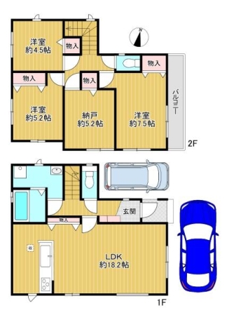 寝屋川市国松町　新築戸建1号棟